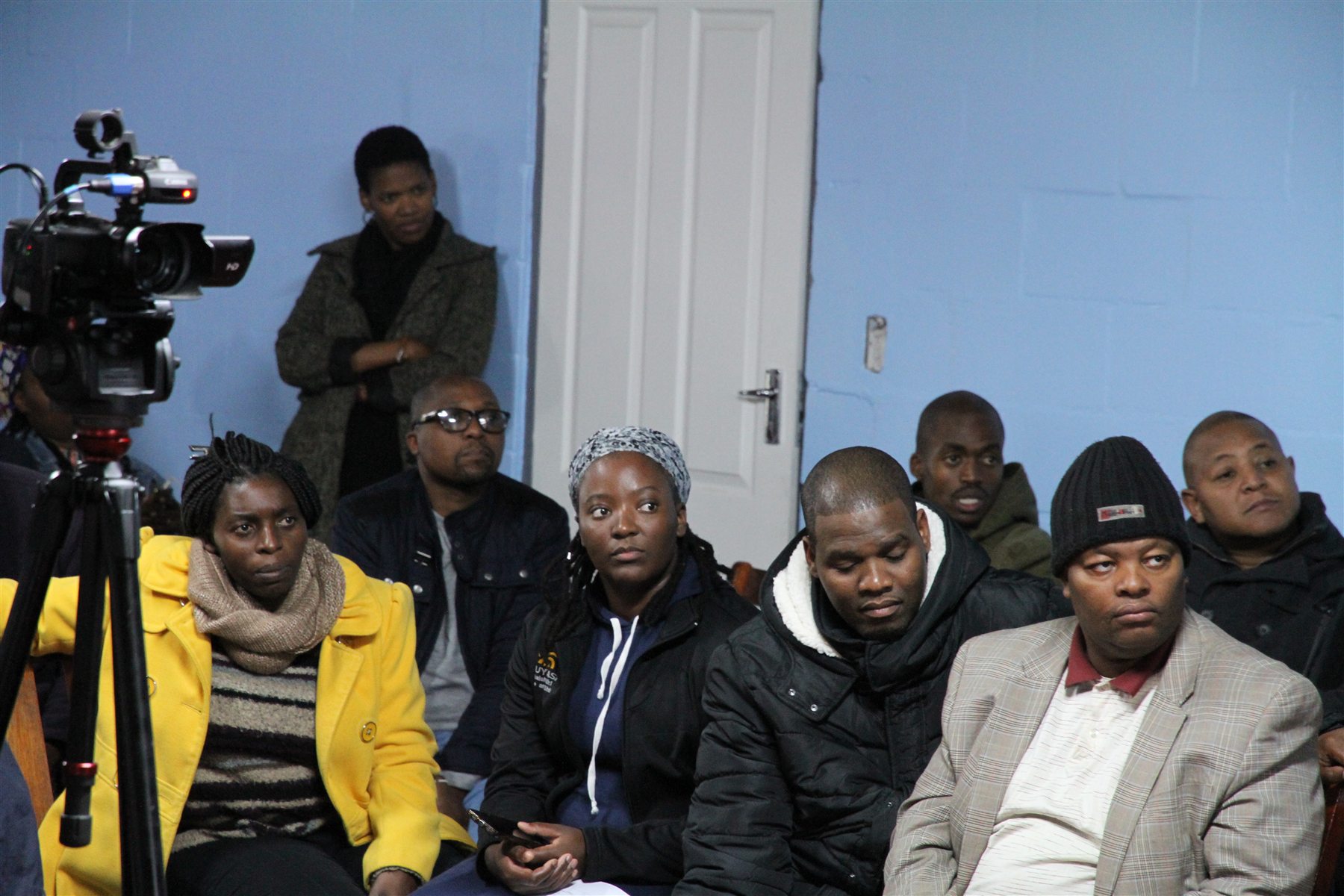 A group of community members gathered together at an eKasi Theologies event.