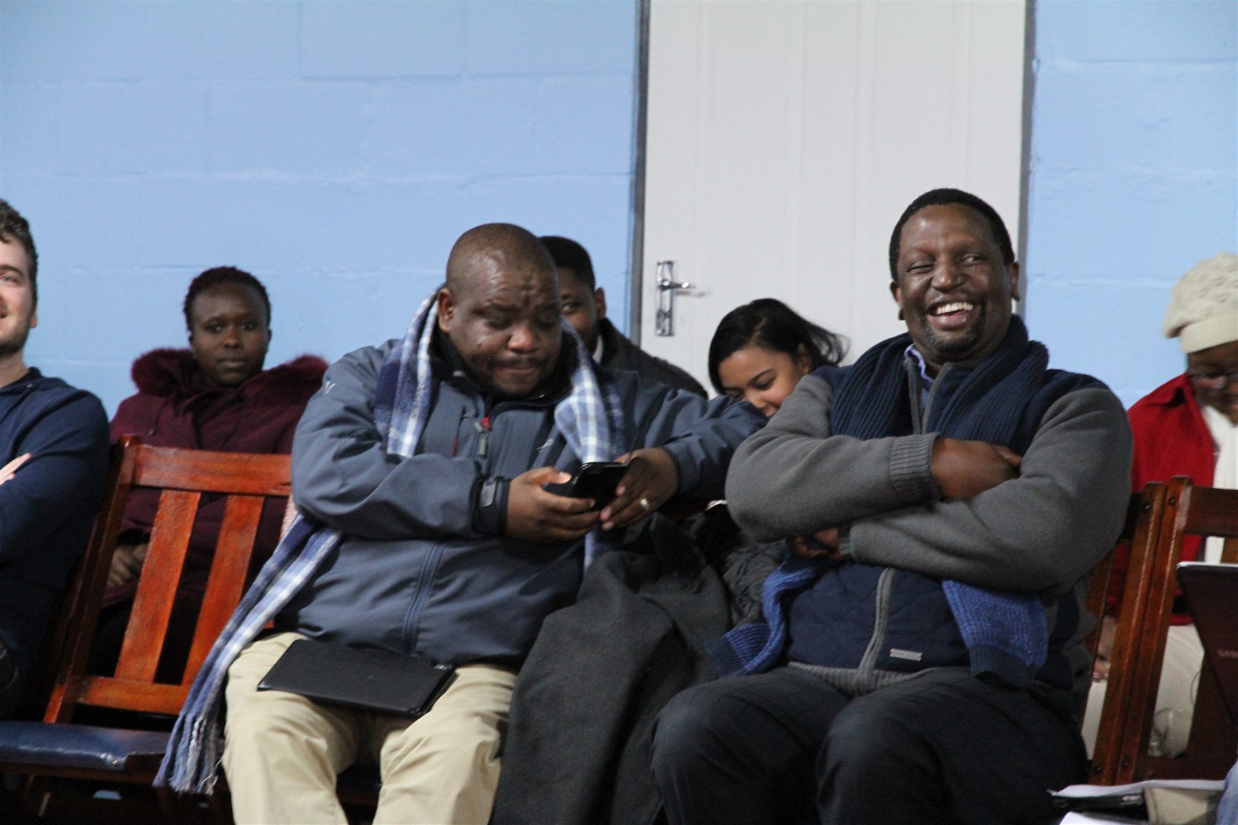 Community members sharing a moment at an eKasi Theologies gathering.